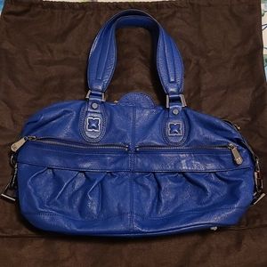 Bcbg blue leather bag